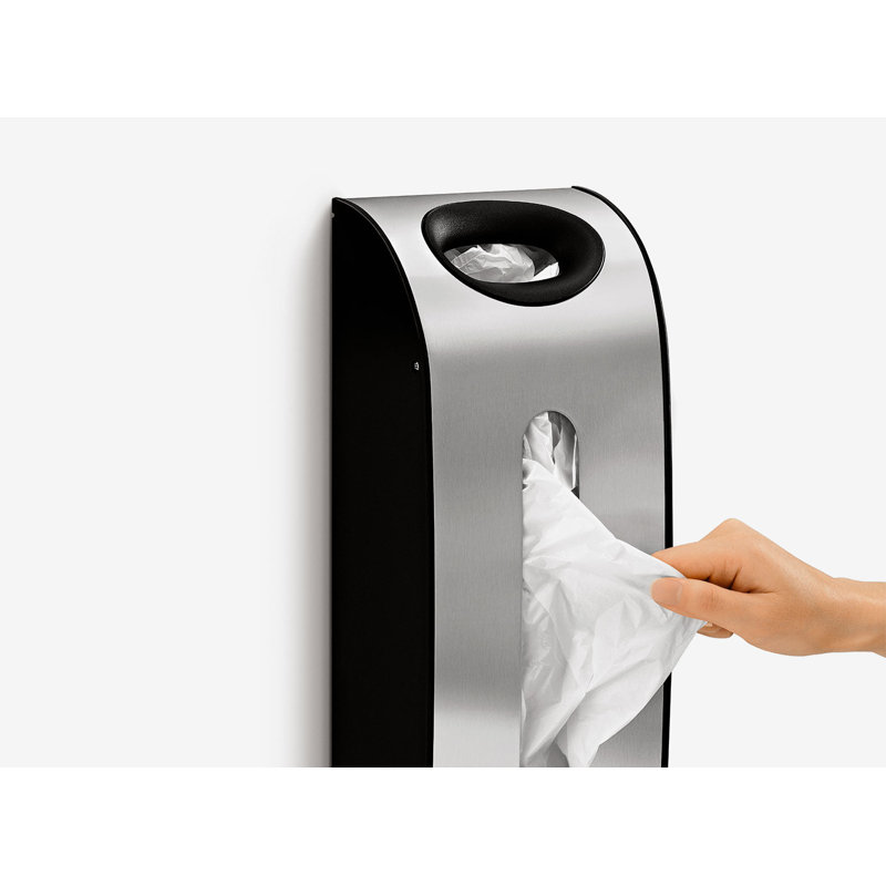 Simplehuman Wall Mount Grocery Bag Dispenser, Brushed Stainless Steel